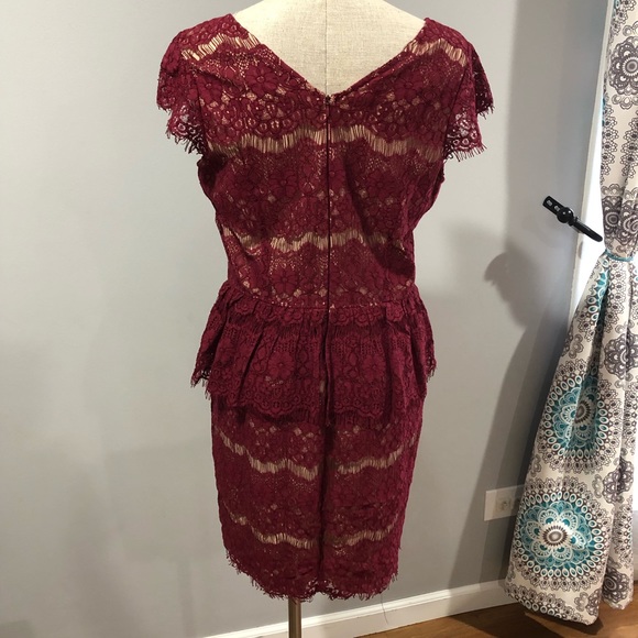 [Anthropologie] Maeve Elsa Peplum Lace Dress Sz L - Picture 6 of 7